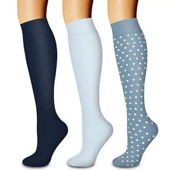 Fewfanhot 3 Pair of Runing Compression Socks for Women Circulation (3 Pairs) is Best Support for Athletic Cycling Hiking etc