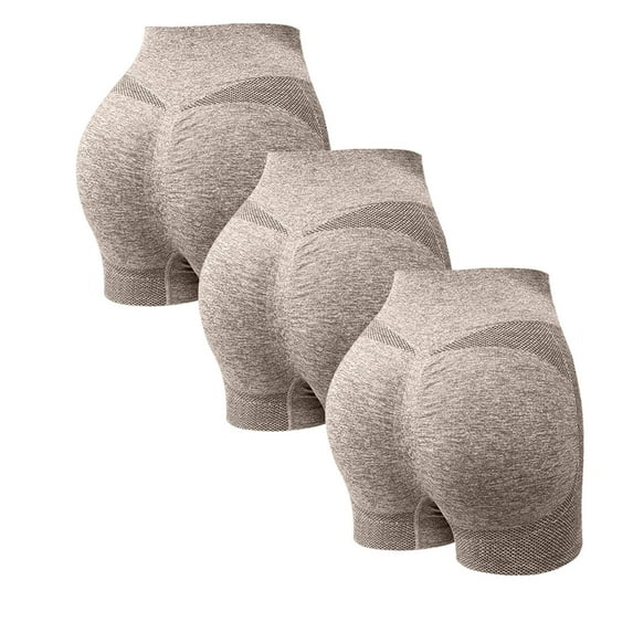 Fewfanhot 3PC Women's High-Waisted Shapewear Shorts for Tummy-Control & Sports Yoga Fitness, Comfortable Seamless Shapewear Bottoms Underpants