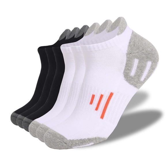 Fewfanhot 6 Pack Unisex Arch Support Athletic Socks, Multi Pack Breathable Cushioned Low Cut Sport Running Ankle Socks