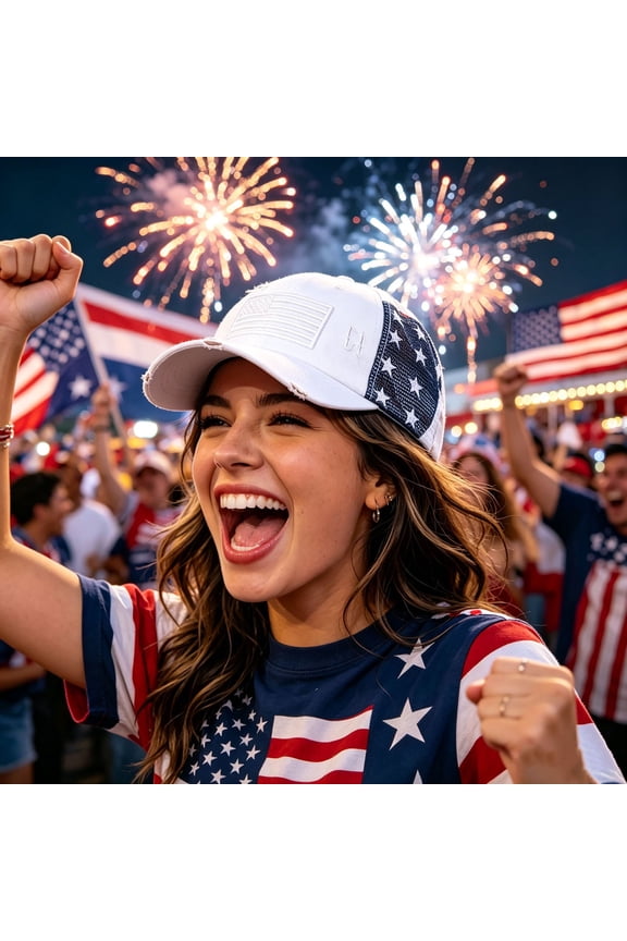 American Flag Print Baseball Cap, Adjustable Curved Brim Patriotic Dad Hat Sun Protection Casual Outdoor Hat