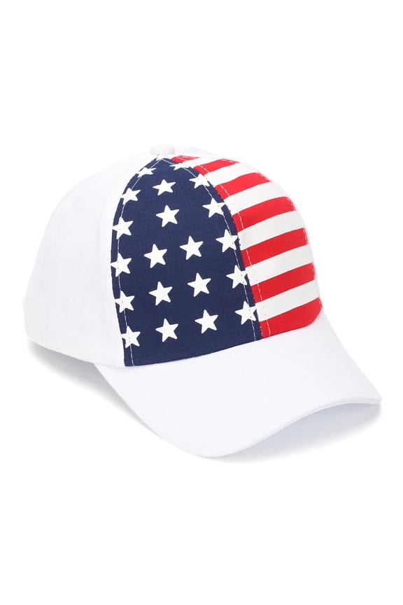American Flag Print Baseball Cap, Adjustable Curved Brim Patriotic Dad Hat Sun Protection Casual Outdoor Hat