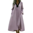 thumbnail image 1 of Fewfanhot Athletic Dress for Women Long Sleeve Nightgown Full Length Sleepwear Long Sleepshirts Sleep Dress, 1 of 8