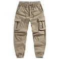 thumbnail image 1 of Fewfanhot Baggy Sweatpants Men Cargo Drawstring Lightweight Relaxed Fit Work Pants Multi Pockets, 1 of 8