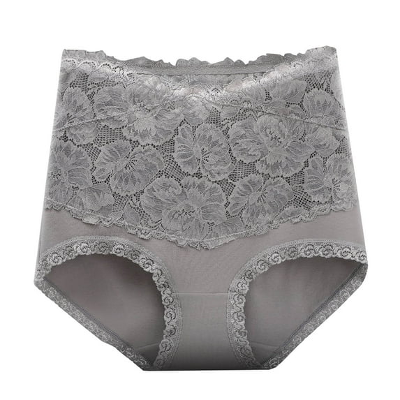 Fewfanhot Breathable Lace Hip-Lift Panties - Women's Mid-Rise Comfort Solid Color Underwear for Daily Wear
