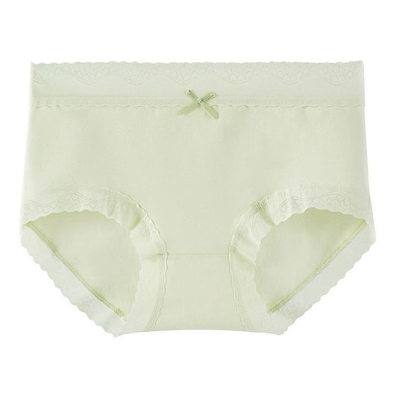 Fewfanhot Breathable Leak-Proof Solid Color Panties - Women's Mid-Rise Briefs Comfortable High Waist Underwear for EveryDay Wear