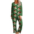thumbnail image 1 of Fewfanhot Christmas Pajamas Long Sleeve Button Down Pjs Sets 2 Piece Loungewear Christmas Sleepwear, 1 of 6