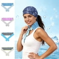 thumbnail image 1 of Fewfanhot Cooling Neck Wrap Reusable Ice Bandana Lightweight Summer Cold Relief Scarf for Women Men Outdoor Sports, 1 of 7