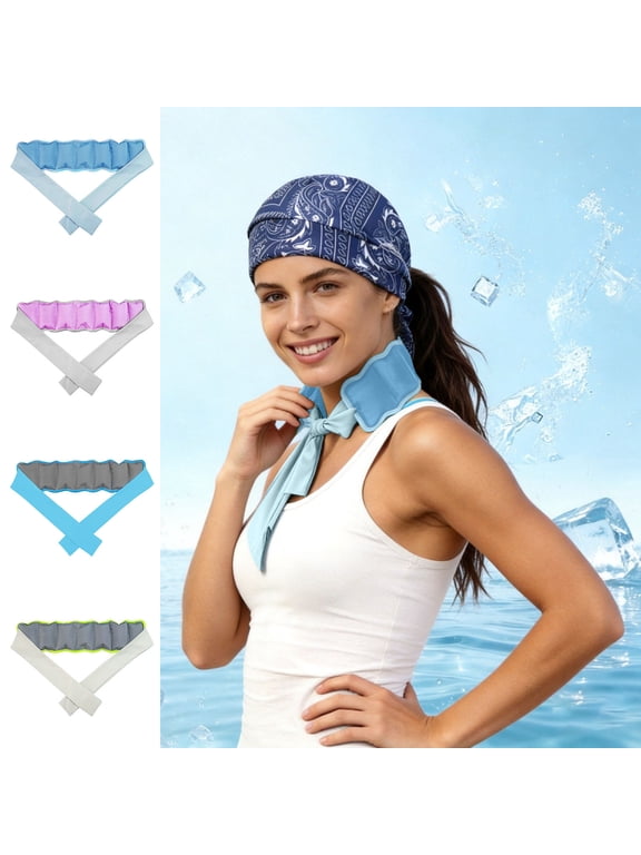 Cooling Neck Wrap Reusable Ice Bandana Lightweight Summer Cold Relief Scarf for Women Men Outdoor Sports