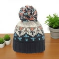 thumbnail image 1 of Fewfanhot Cuffed Beanie Knit Hat - Women's Skiing, Fishing, and Hiking Hat with Pompom Keep Your Head and Ears Warm in Style, 1 of 3