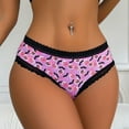 thumbnail image 1 of Fewfanhot Cute Ladies Panties with Pattern, Christmas Underwear for Women with Lace Trim Funny Printed Underpants, 1 of 7