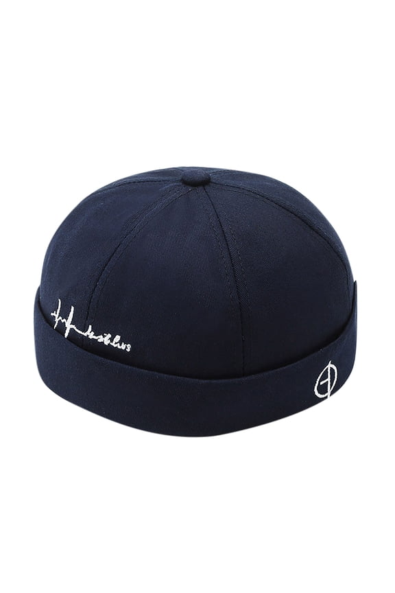 Docker Cap for Men Women Soft Cotton Rolled Cuff Miki Hat, Streetwear Style Breathable Skull Cap for Daily Wear Casual Outings Gift