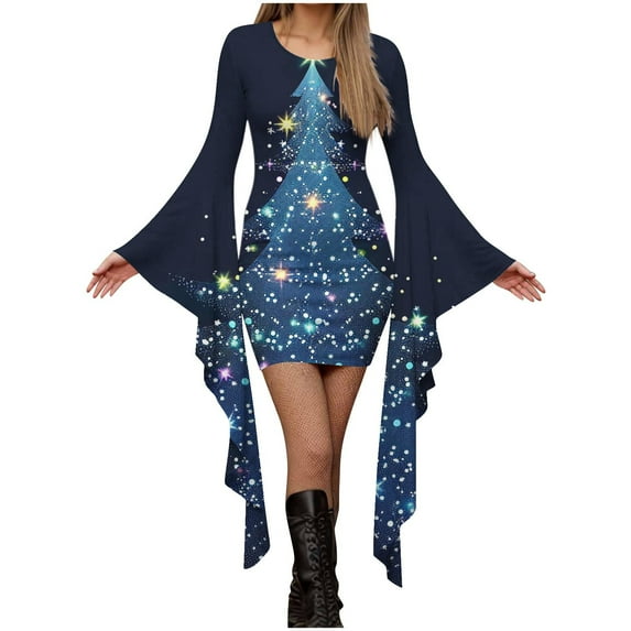 Fewfanhot Dresses for Women Floral Print Boho Dresses Summer Casual Short Sleeve V Neck Holiday Dresses