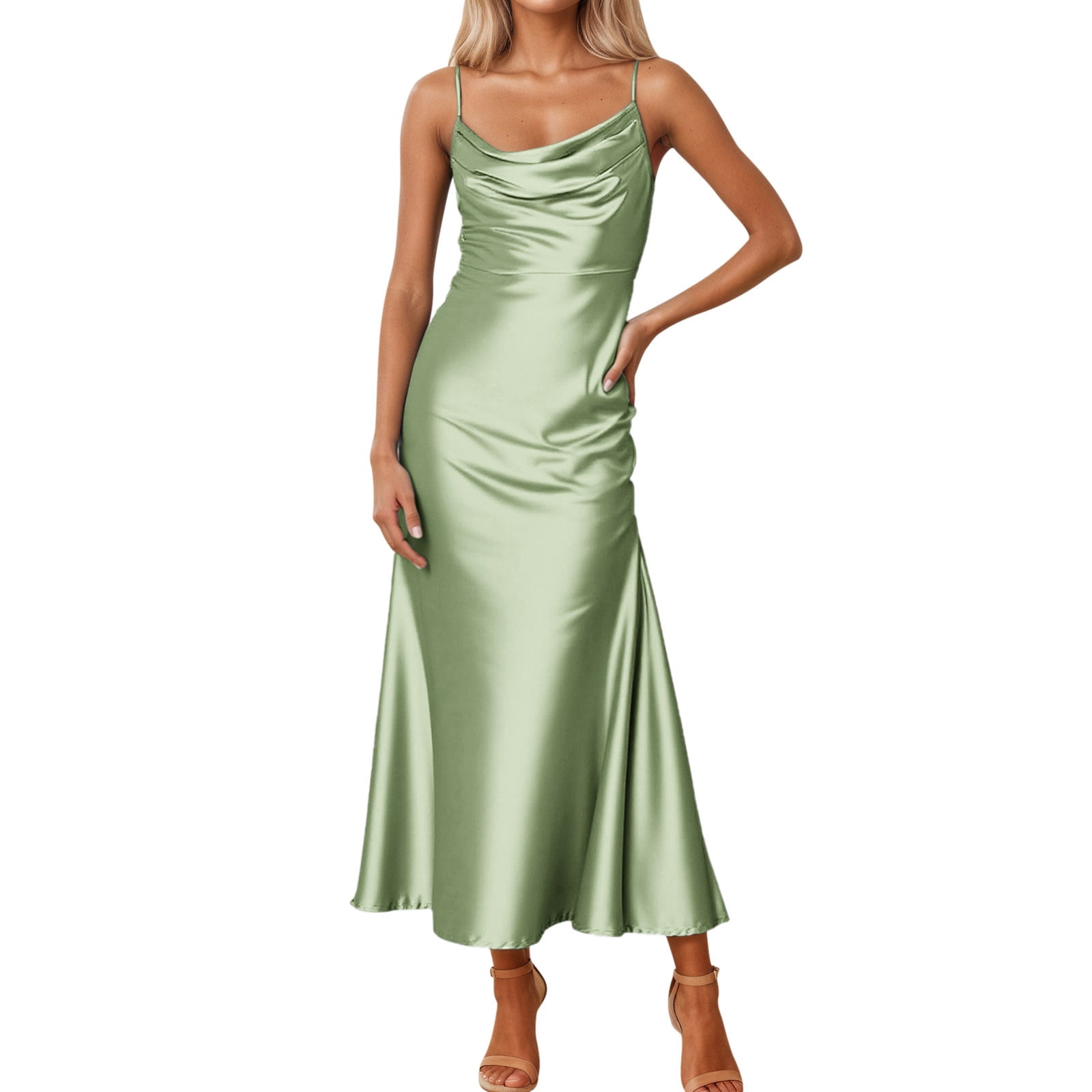 slim fit dress slacks Manhattan Slip Formal Dress Navy main image 0