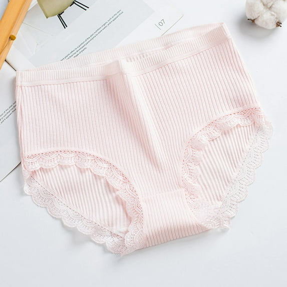 Fewfanhot Everyday Sexy Comfort: Women's 100% Cotton High-Waist Panties - Breathable Soft Solid Color Briefs for Daily Wear