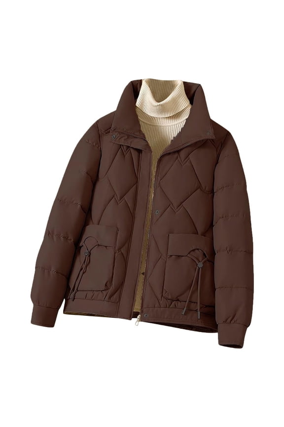 Fall Jackets for Women Puffer Jacket with Shearling Collar – Winter Warmth, Down-Filled, Stylish Outerwear