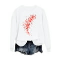thumbnail image 1 of Fewfanhot Fall Outfits for Women 2025 Cute Red Love Heart Graphic Pullover Tops Love Day Gift Shirt Long Sleeve Tees, 1 of 6