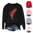 thumbnail image 1 of Fewfanhot Fall Outfits for Women 2025 Cute Red Love Heart Graphic Pullover Tops Love Day Gift Shirt Long Sleeve Tees, 1 of 6