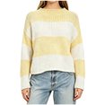 thumbnail image 1 of Fewfanhot Fall Sweaters for Women Striped Mock Neck Fall Knit Color Block Long Sleeve Warm Winter Loose Fit Sweater, 1 of 7