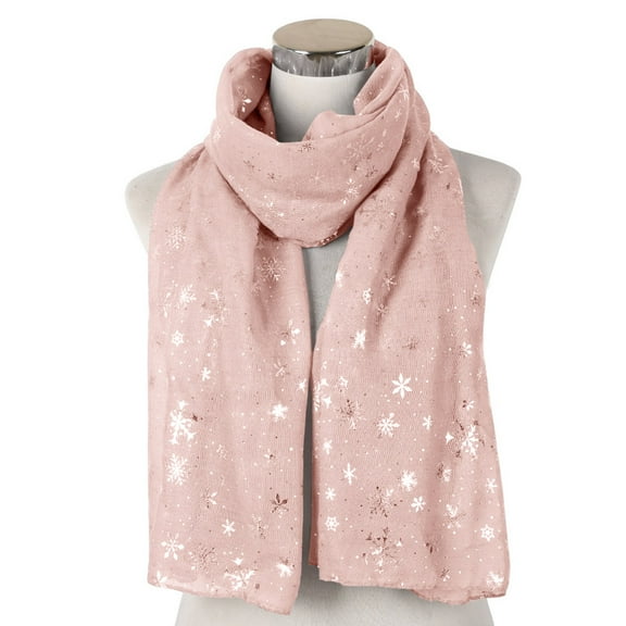 Fewfanhot Fall Winter Soft Knit Scarf for Women Men Boys Girls Christmas Scarf with Beautiful and Snowy Pattern
