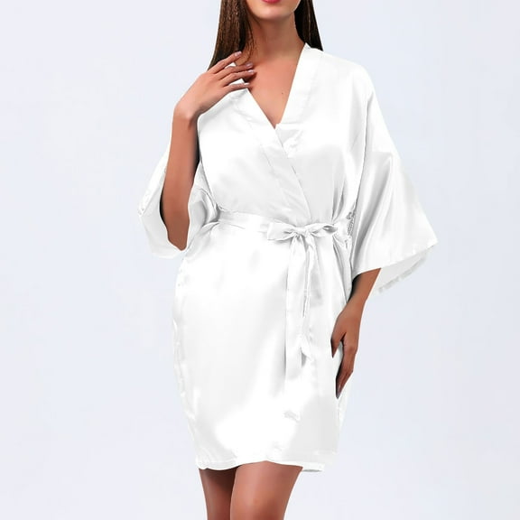 Fewfanhot Fashion Long Sleeve Robes for Women - Super Soft Fluffy Cozy Fleece Sleepwear Robe Plush Bathrobe with Pockets