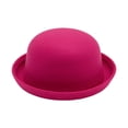 thumbnail image 1 of Fewfanhot Felt Bowler Hat for Men Women, Classic Vintage Round Dome Hat with Curled Brim Formal Dress Hat for Wedding Party Daily Wear Gift, 1 of 2