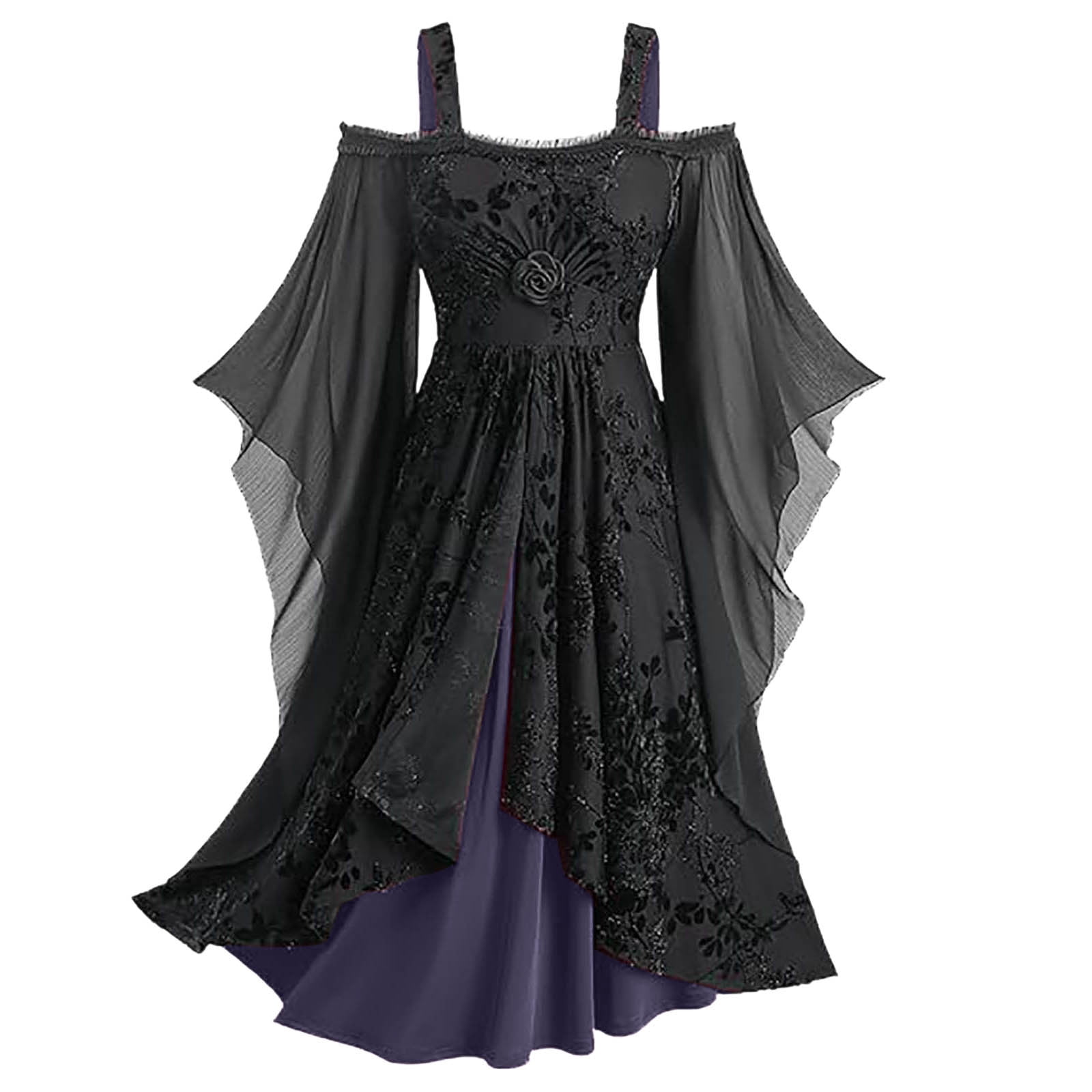 chinese dress ladies Petite Mystic Lace Tiered Ruffle Dress