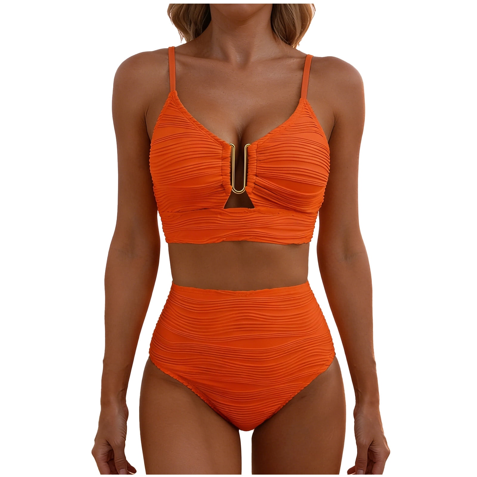 Fewfanhot High Waisted Bikini Sets for Women 2 Piece Bikini Set U-Wire
