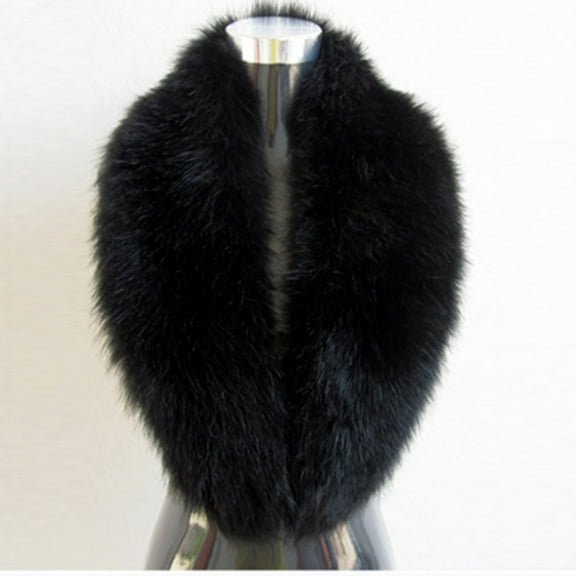 Fewfanhot Long Men Women Faux Fur Collar Warmth Scarves Wrap Stole Scarf Shawl Shrug for Cold Weather