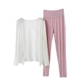 thumbnail image 1 of Fewfanhot Lounge Sets for Women 2026 Summer 2 Piece Outfits Oversized Short Sleeve Tops & Wide Leg Pant Matching Sets Clothing, 1 of 5