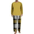 thumbnail image 1 of Fewfanhot Men Pajama Set Pajamas For Men 2 Piece PJ Set Pajama Pants and Long Sleeve Round Neck T-Shirt, 1 of 7