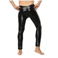 thumbnail image 1 of Fewfanhot Men Shapewear Compression Leggings Oil Glossy Tights Elastic Pants Male Bottoms for Club & Party Workout, 1 of 9