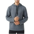 thumbnail image 1 of Fewfanhot Men Sweatshirt Casual Long Sleeve Fleece Hoodies Drawstring Workout Pullover with Kanga Pocket, 1 of 5