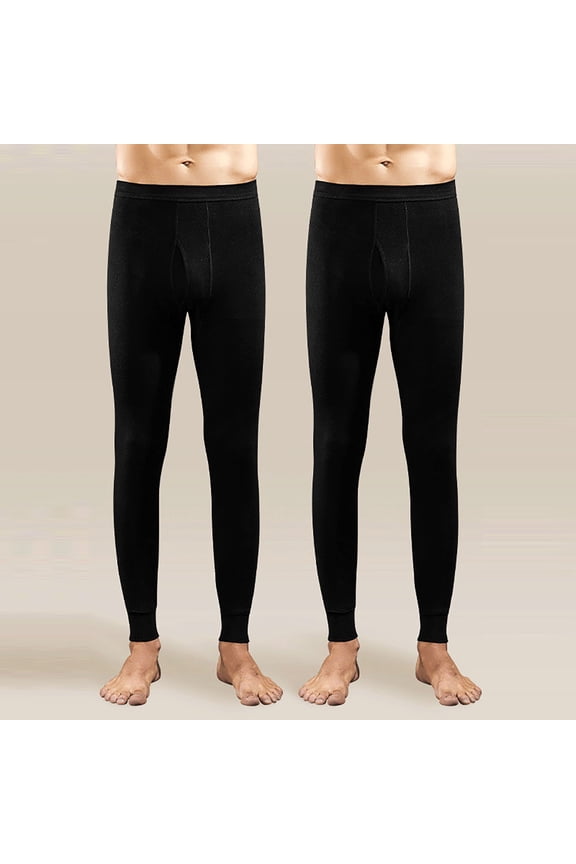 Fewfanhot Men's 2-Piece Thermal Long Pants Long Johns Thermal Underwear with Fleece Lined,Base Layer Bottom Warm Pants for Winter Protection