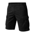 thumbnail image 1 of Fewfanhot Men's Big & Tall Multi-Pocket Cargo Shorts, Elastic Waist Drawstring Casual Outdoor Summer Shorts, S-5XL, 1 of 5