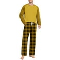 thumbnail image 1 of Fewfanhot Men's Casual Pajama Set Round Neck Long Sleeve Shirt with Drawstring Waist Pants Cozy Home Wear for Daily Use, 1 of 7