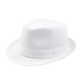 thumbnail image 1 of Fewfanhot Men's Classic Wool Blend Fedora Hat Jazz-Style with Brim, Solid Color Elegant Headwear, 1 of 4