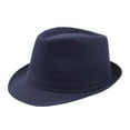 thumbnail image 1 of Fewfanhot Men's Classic Wool Blend Fedora Hat Jazz-Style with Brim, Solid Color Elegant Headwear, 1 of 4