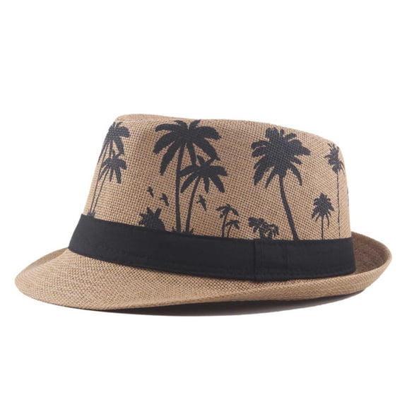 Fewfanhot Men's Classic Wool Blend Fedora Hat Jazz-Style with Brim, Solid Color Elegant Headwear