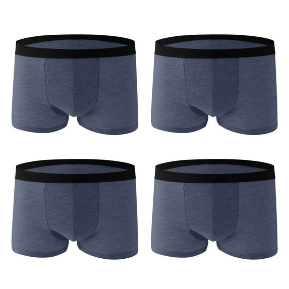 Fewfanhot Men's Fashion Mid Waist Boxer Briefs - Solid Color Lightweight Breathable Comfy Underwear With Elastic Waistband For Daily Wear And Freedom