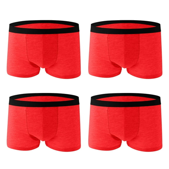 Fewfanhot Men's Mid-waist Breathable Close Fitting Underwear - High Elastic Anti-Sweat Quick-Dry Boxer Shorts With No Visible Lines For Daily Wear