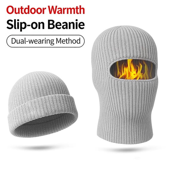 Fewfanhot Men's Outdoor Thermal Ski Cap - Windproof Cold Weather Head Cover with Full Neck Protection Warm Fleece Lined Sports Hat