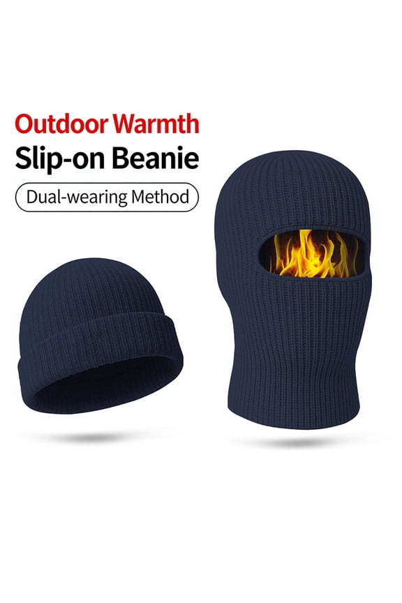 Fewfanhot Men's Outdoor Thermal Ski Cap - Windproof Cold Weather Head Cover with Full Neck Protection Warm Fleece Lined Sports Hat
