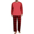 thumbnail image 1 of Fewfanhot Men's Pajama Sets Pajamas For Men 2 Piece PJ Set Pajama Pants and Long Sleeve Round Neck T-Shirt, 1 of 7