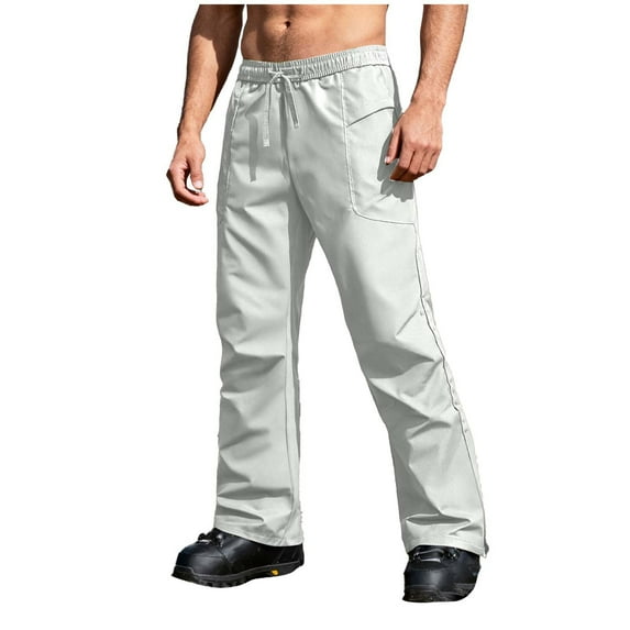 Fewfanhot Men's Pants Lightweight Hiking Pants Pockets Waterproof Skiing Travel Fishing Work Outdoor Pants