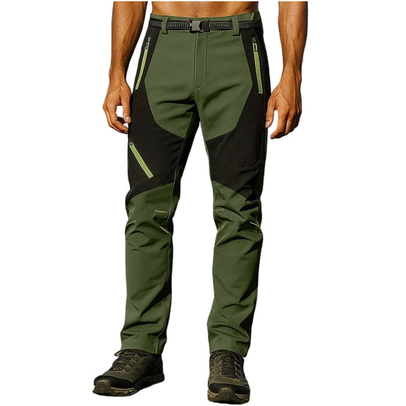 Fewfanhot Men's Pants Snow Ski Pants Winter Pants with Zip Pockets for Snowboard Hiking Outdoor