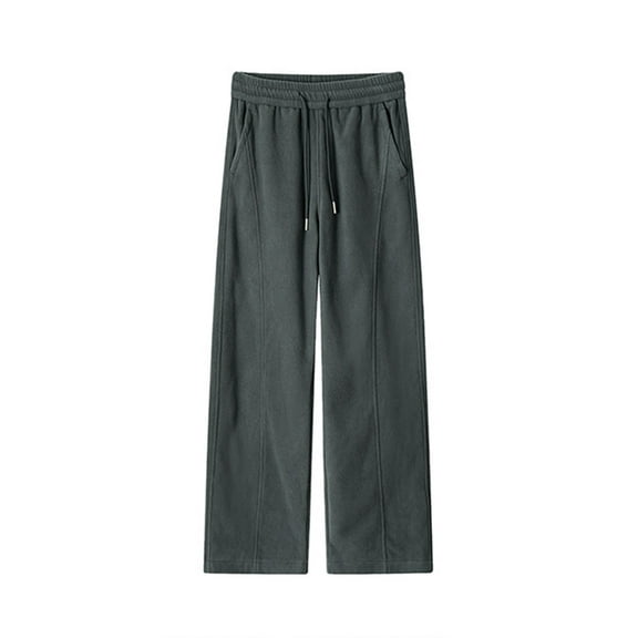 Fewfanhot Men's Pants Wide Leg Sweatpants Women Baggy High Waisted Lounge Pants Drawstring Athletic Joggers with Pockets