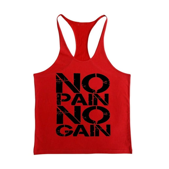 Fewfanhot Men's Printed Racerback Training Tank Top, Slim Strap Athletic Shirt for Gym, Running, and Summer Wear