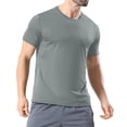 thumbnail image 1 of Fewfanhot Men's QuickDry Short Sleeve Workout T-Shirt, Moisture Wicking Athletic Gym Tee Lightweight Running Top for Men, M-4XL, 1 of 8