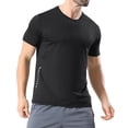 thumbnail image 1 of Fewfanhot Men's QuickDry Short Sleeve Workout T-Shirt, Moisture Wicking Athletic Gym Tee Lightweight Running Top for Men, M-4XL, 1 of 8