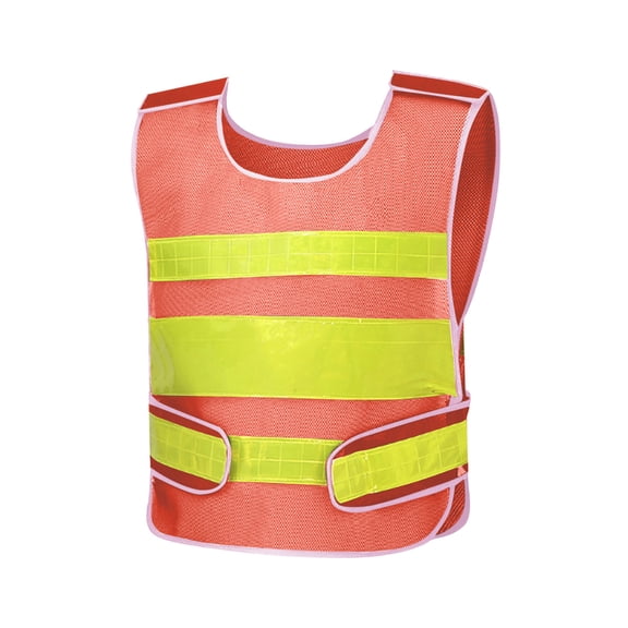 Fewfanhot Men's Safety Vest High Visibility Reflective Vest with 3 Stripes for Construction Road Work Night Running Cycling Breathable Mesh Waistcoat